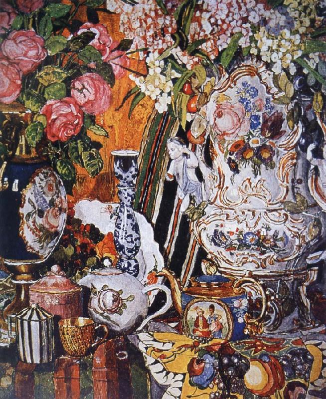 Alexander Yakovlevich GOLOVIN China and Flower oil painting image